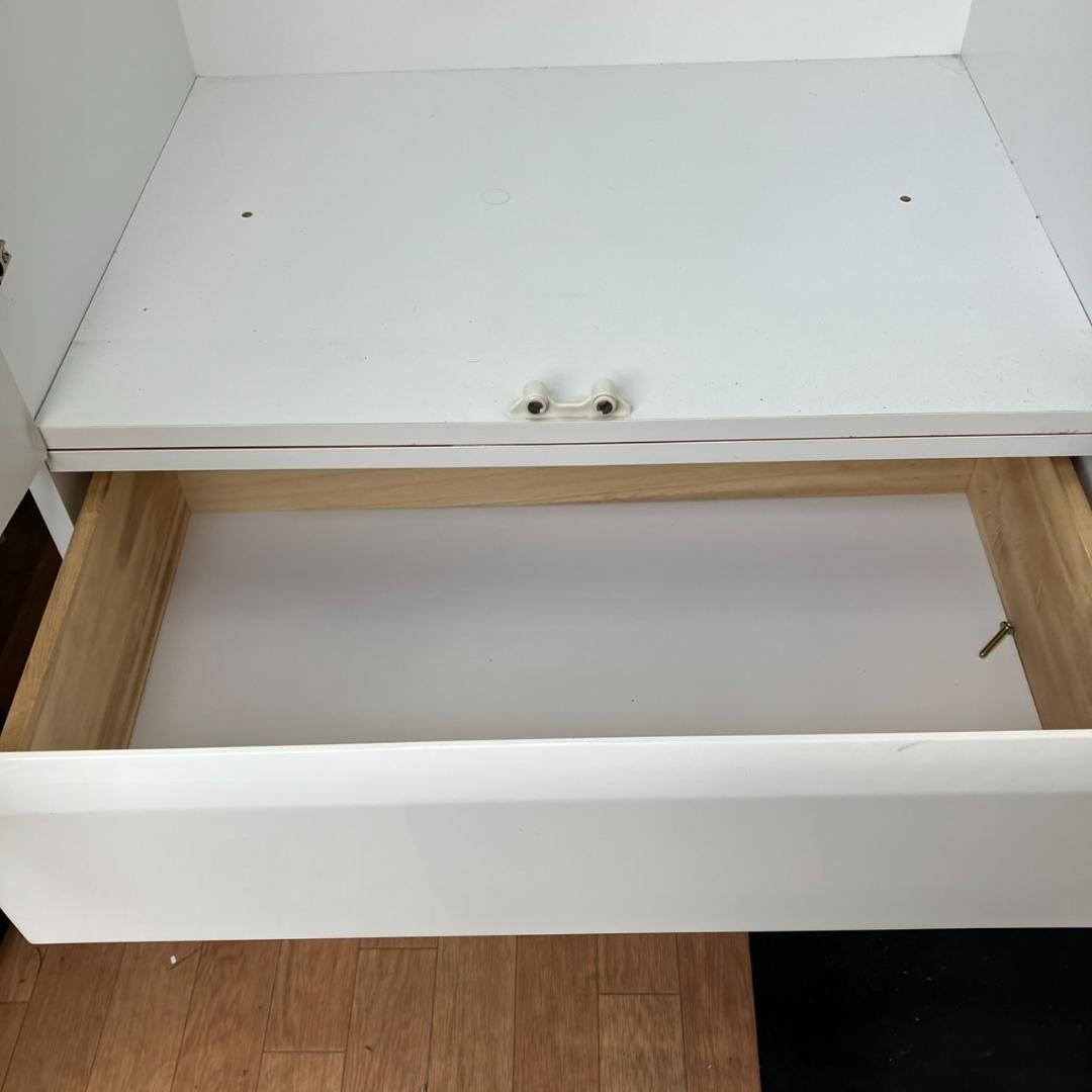 【福岡市限定】ホワイト ワードローブ クローゼット 収納家具 配送無料