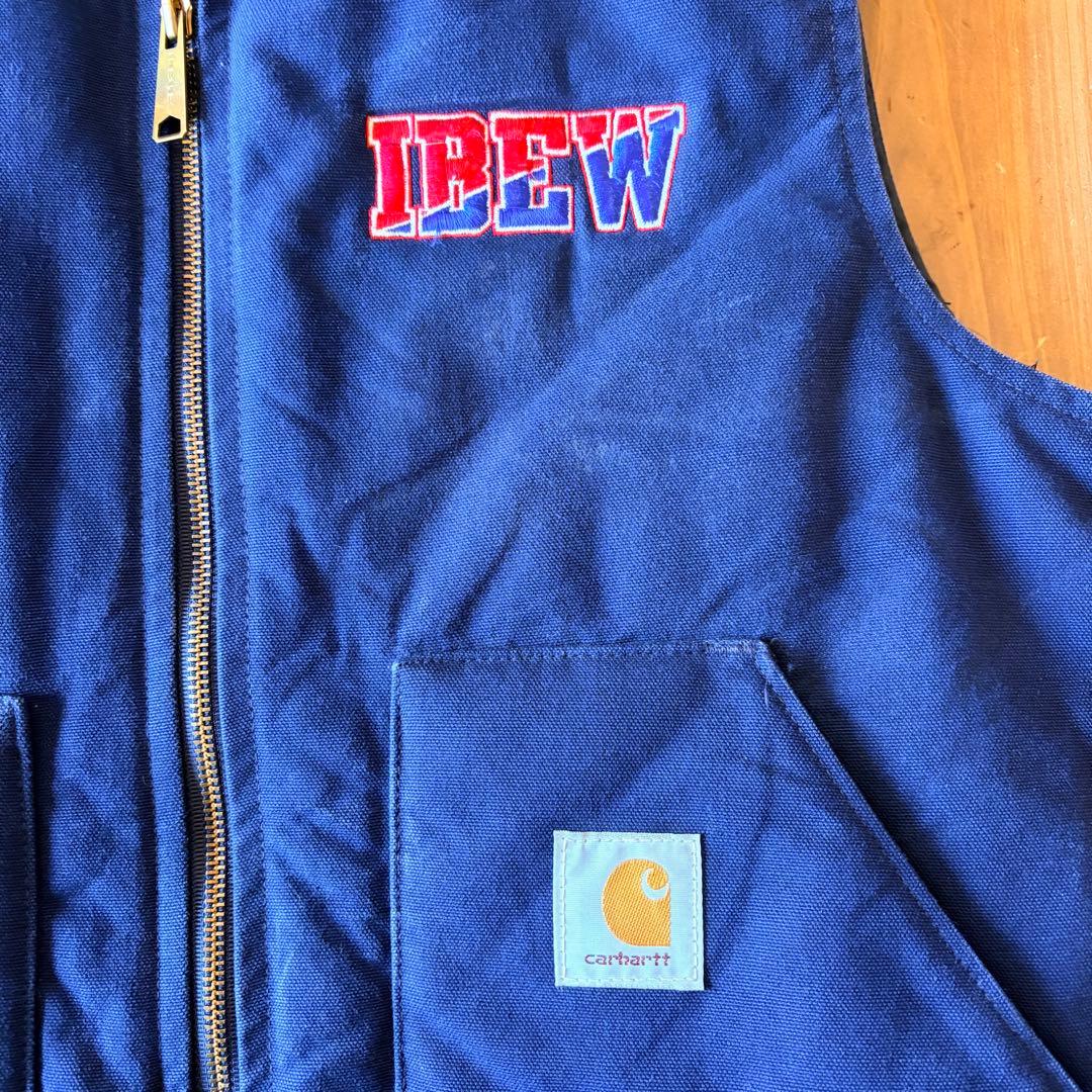 Carhartt カーハート ダックベスト 腰ゴム USA ネイビー