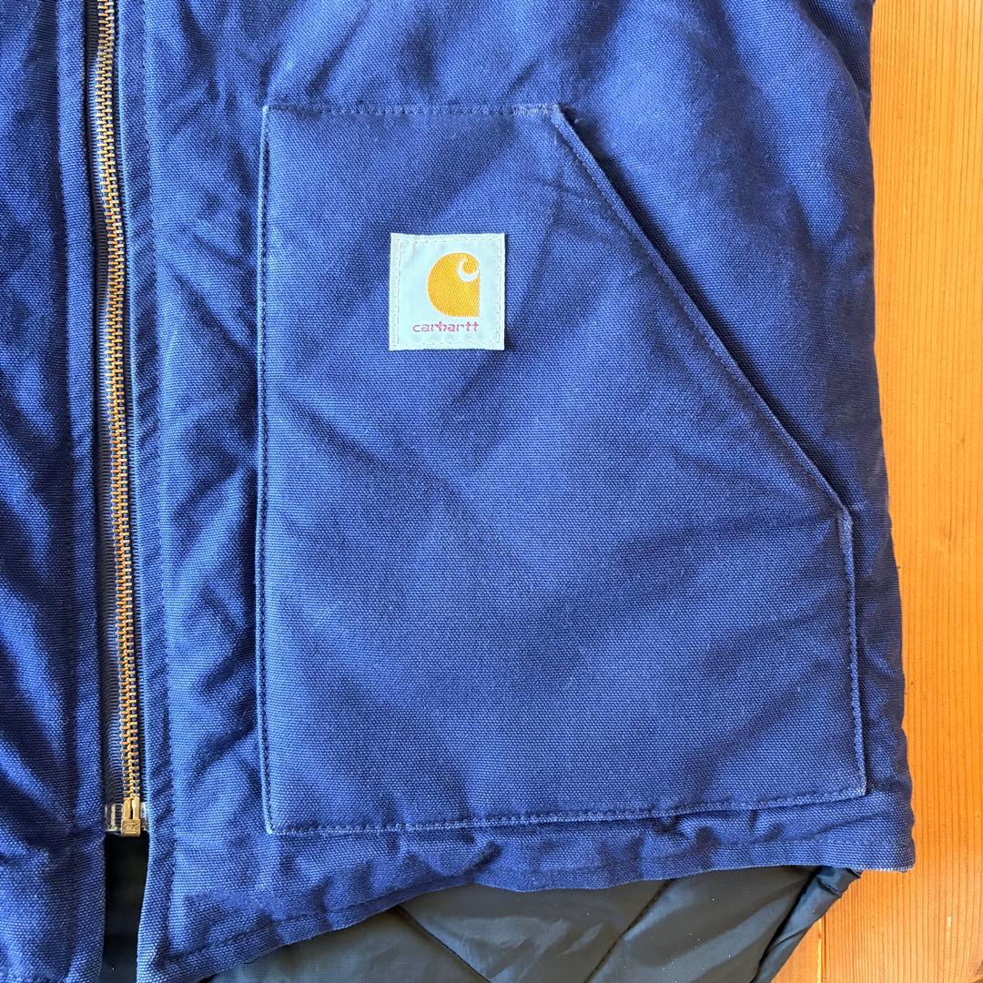 Carhartt カーハート ダックベスト 腰ゴム USA ネイビー