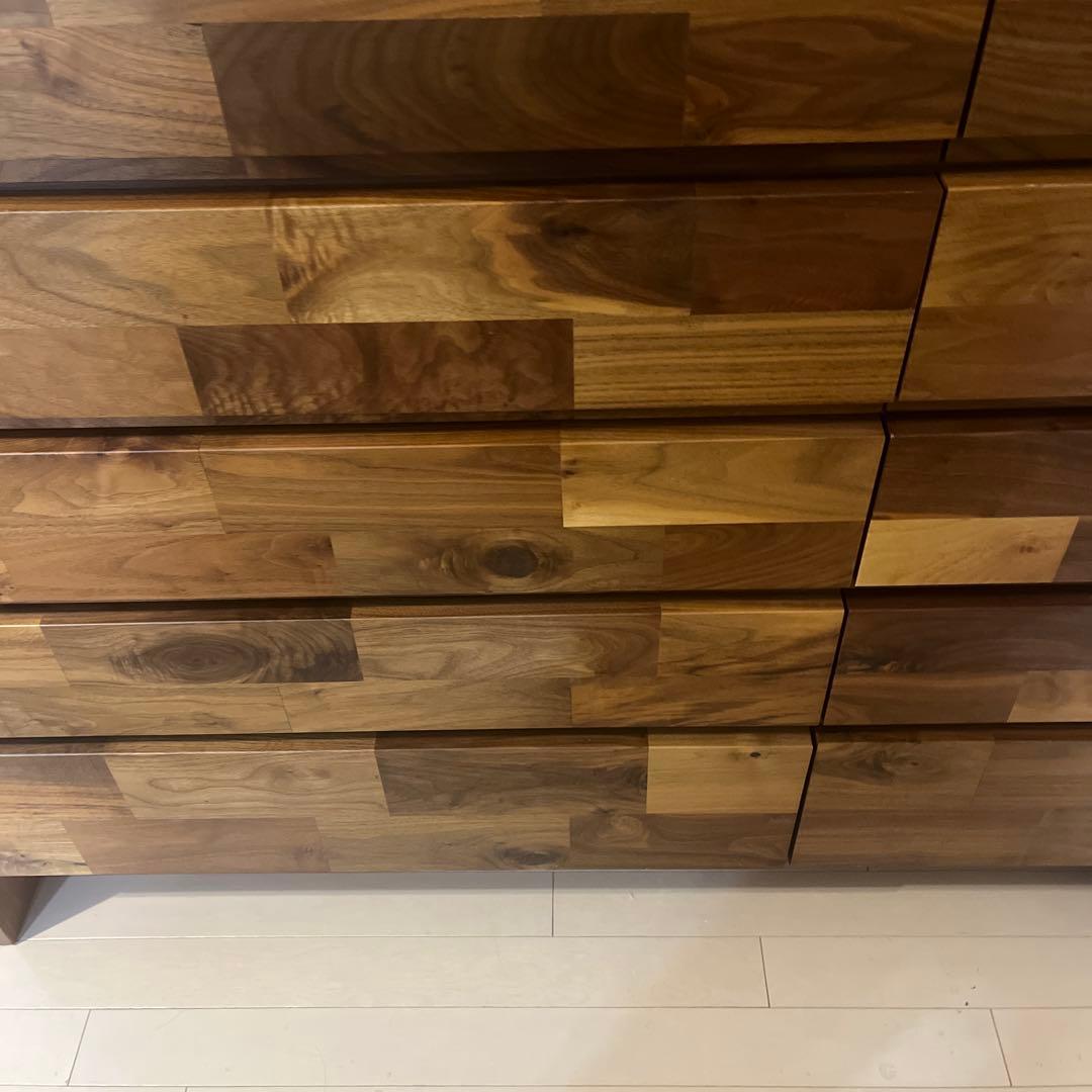 チェスト　棚　タンス　箪笥　男前　モザイク　モザイク柄　天然木　食器棚