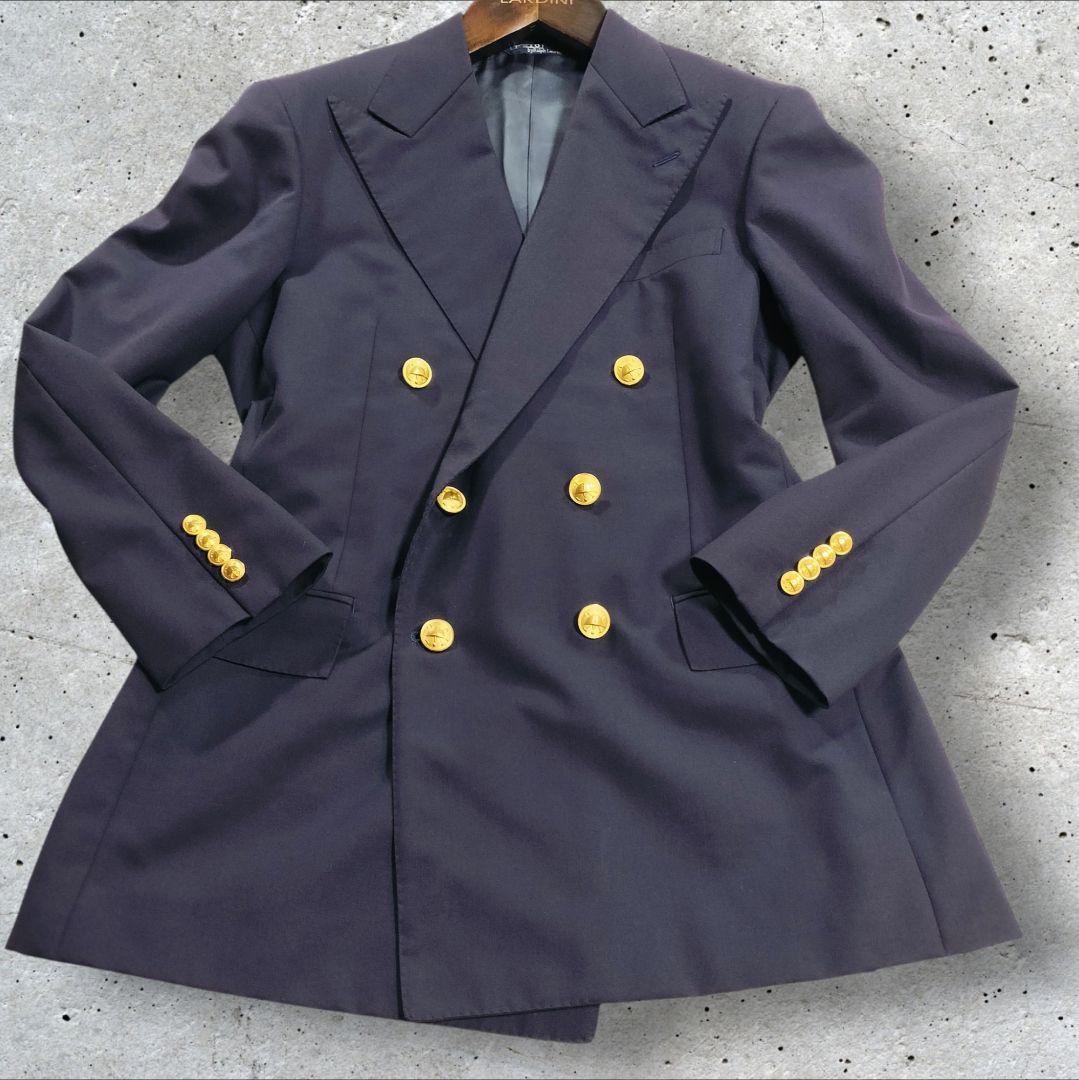 ポロラルフローレン 紺ブレ 金ボタン ダブルブレスト A5 日本製