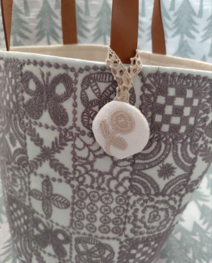 ミナペルホネン　forest tileパッチワークバケツバッグ·*♪