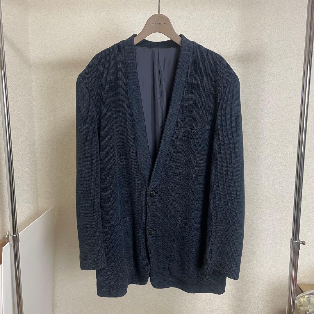 ISSEY MIYAKE イッセイミヤケ ノーカラー ニット ジャケット