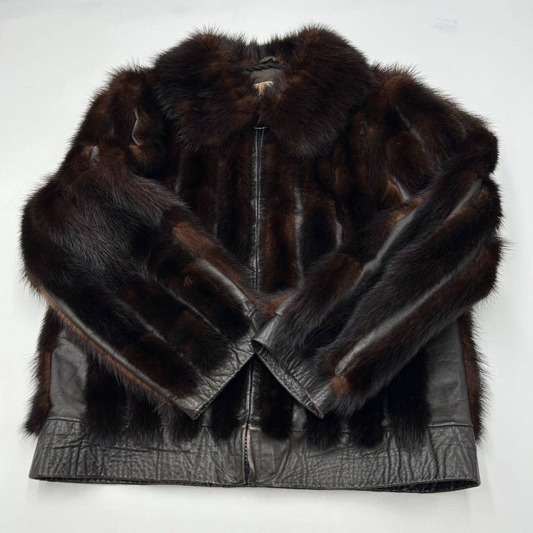 RambultonONWARDランブルトンオンワード　毛皮ミンクレザージャケット