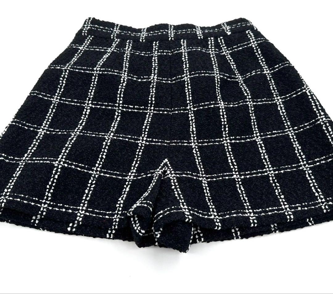 【未使用品】シェリエ sheller 5周年記念 チェック柄Aラインミニスカート