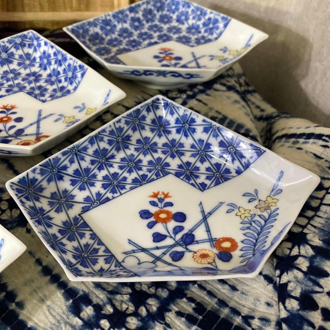 十二代酒井田柿右衛門　染錦銘々皿