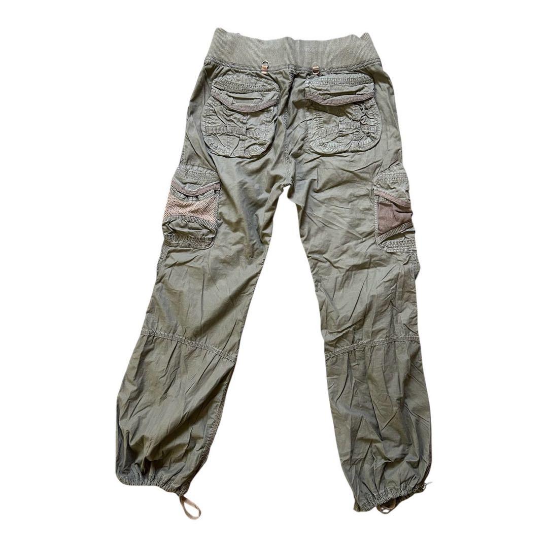 【美品】G.O.A.ゴア ワークパンツ カーキ レディースF パラシュートパンツ