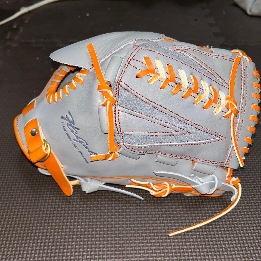 HI-GOLD 軟式グローブ 投手用　グレー×オレンジ