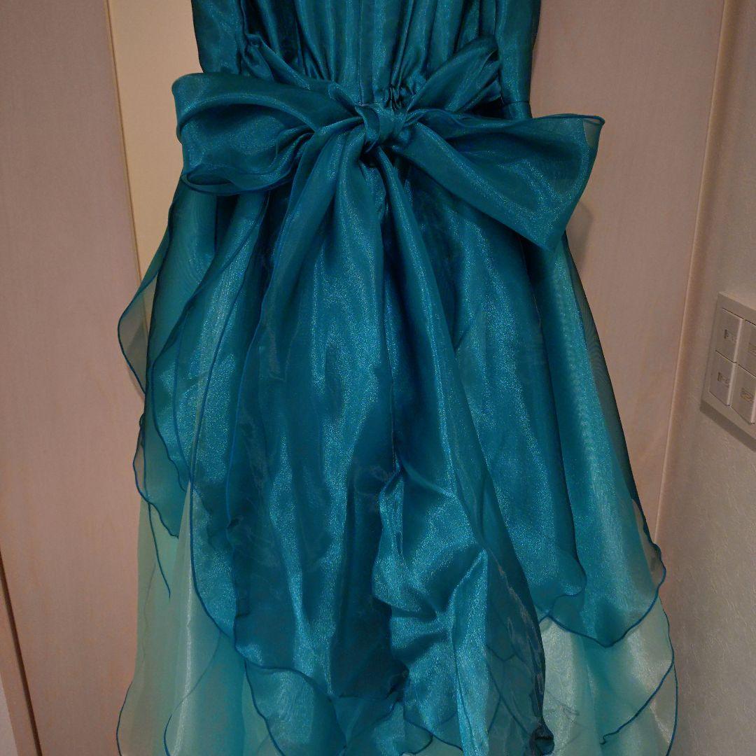 13号日本製ノン・プレステージ／緑シフォンカラードレス演奏会用