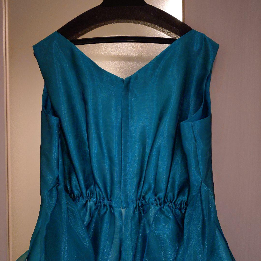 13号日本製ノン・プレステージ／緑シフォンカラードレス演奏会用