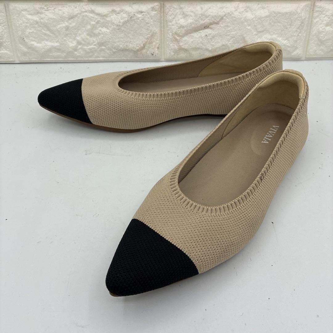 【美品】Vivaia ヴィヴァイア ポインテッドトゥ フラットシューズ 39