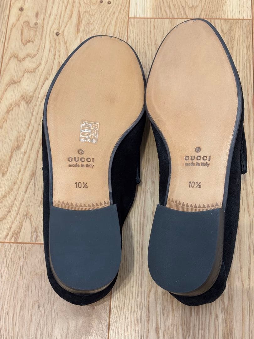 ✨新品未使用✨GUCCI ホースビットローファー 黒銀 10 2/1 28.5