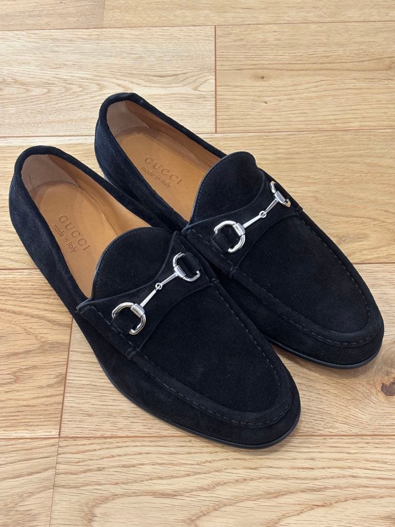 ✨新品未使用✨GUCCI ホースビットローファー 黒銀 10 2/1 28.5
