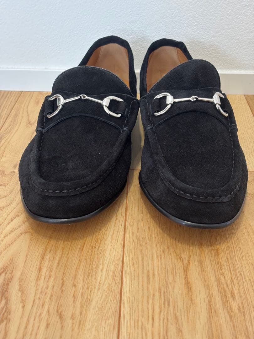 ✨新品未使用✨GUCCI ホースビットローファー 黒銀 10 2/1 28.5