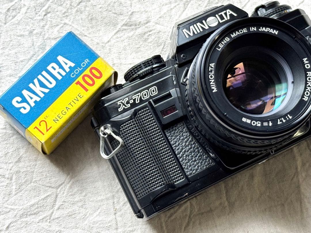 ⌘完動品！ モルト交換済！作例あり MINOLTA X-700 単焦点レンズ付⌘
