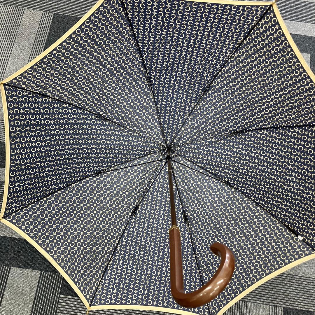 セリーヌ Cマカダム 総柄 傘　紺色メイン