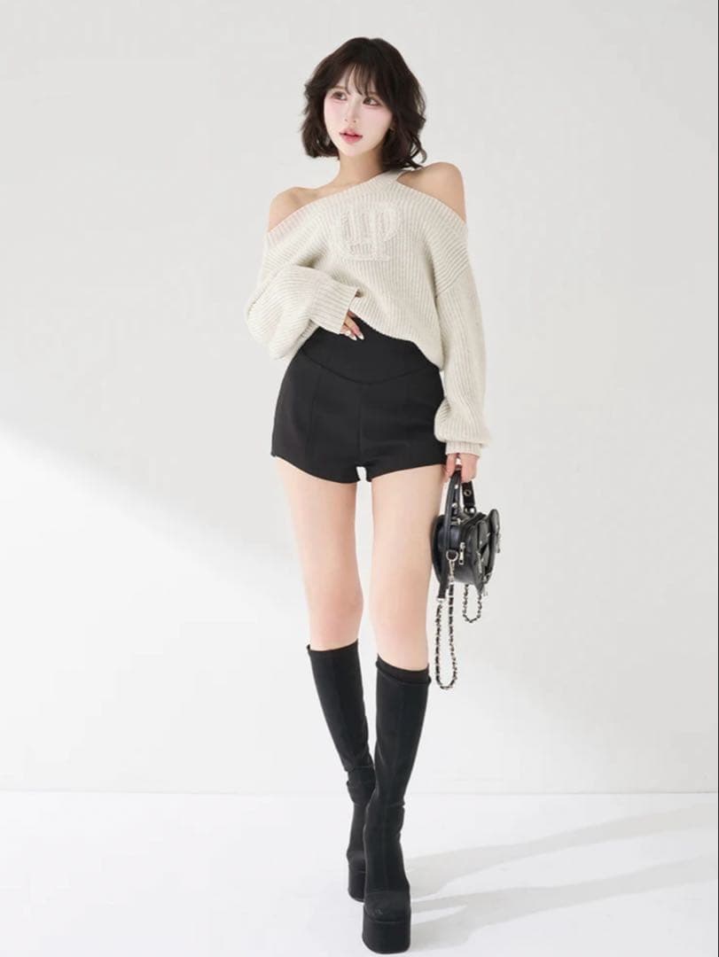 Darich♡美シルエットショートパンツ　　　　(BLK・Free)