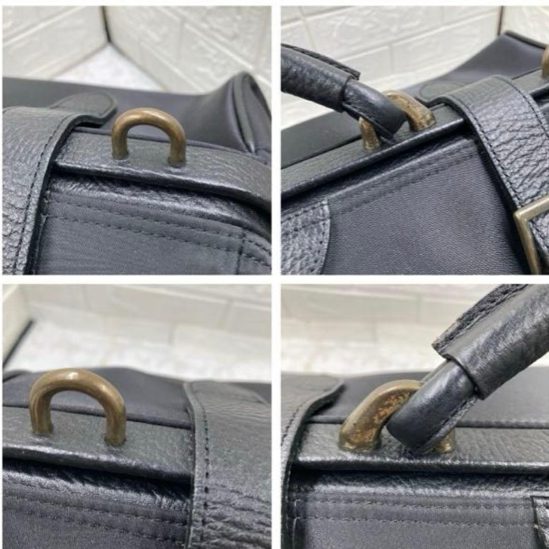 KENZO❗️旅行バッグ大容量ショルダー付きブラックナイロンレザー