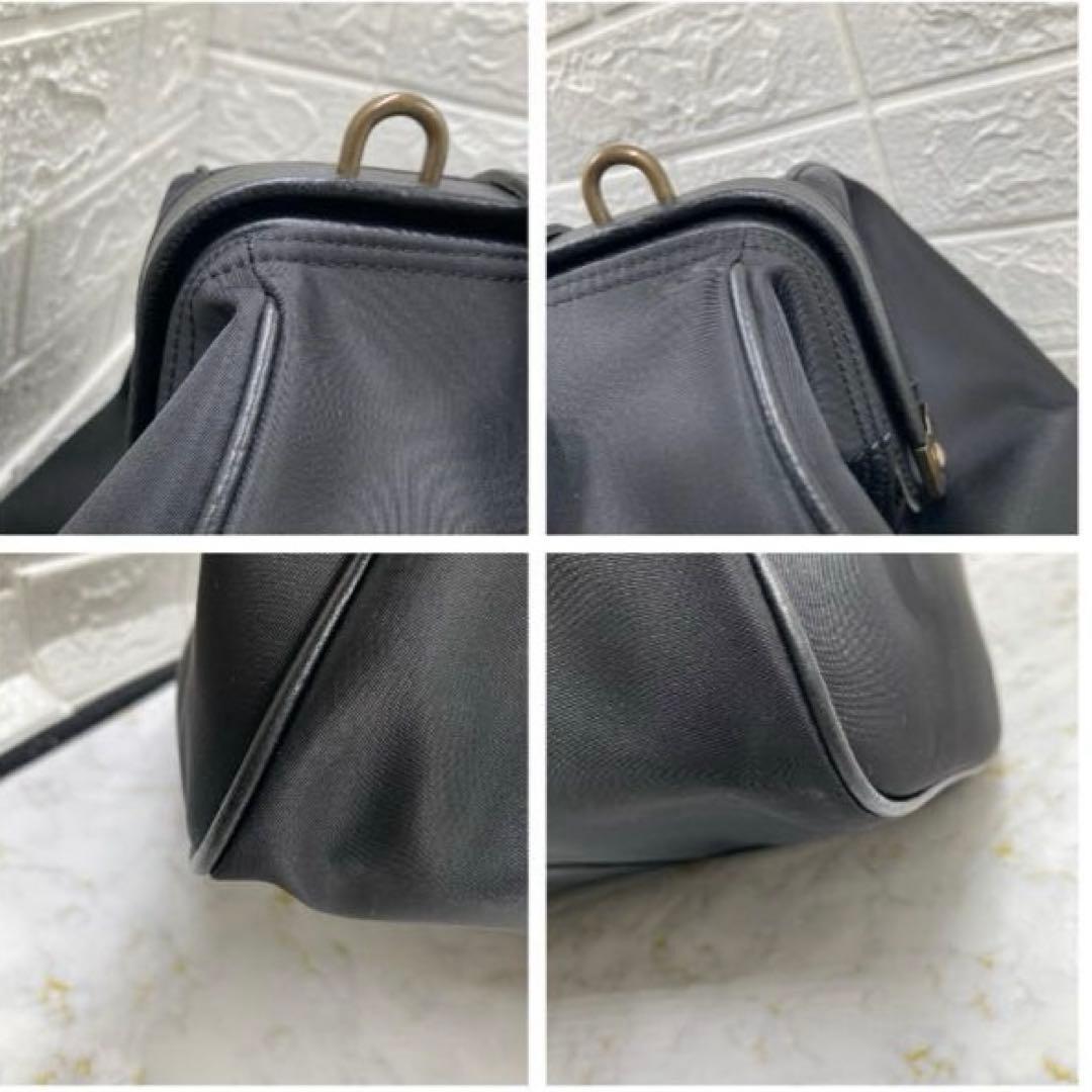 KENZO❗️旅行バッグ大容量ショルダー付きブラックナイロンレザー