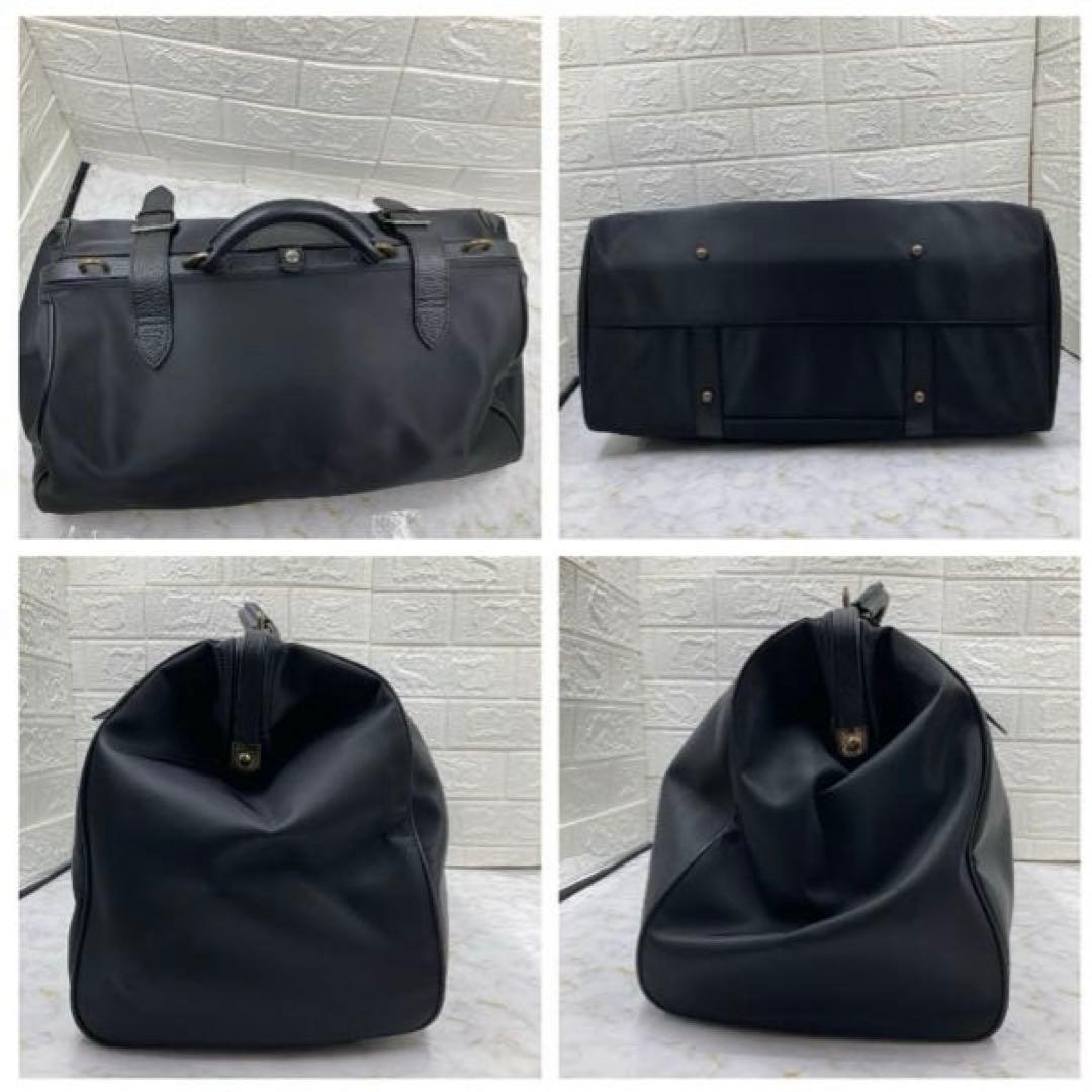 KENZO❗️旅行バッグ大容量ショルダー付きブラックナイロンレザー