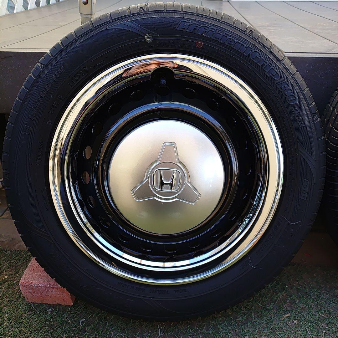 N-BOXスラッシュHonda14インチスチールホイールタイヤ2本セット②番