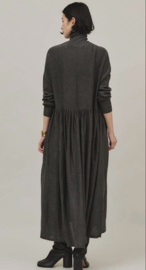 Curensology(カレンソロジー)ウールハイネックギャザーワンピース