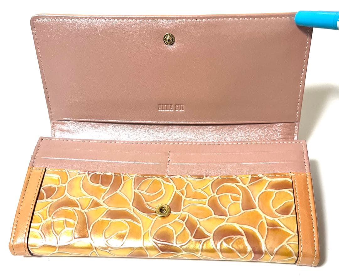 【新品未使用】ANNA SUI 財布 ドルチェ ステンド ピンク がま口 薔薇