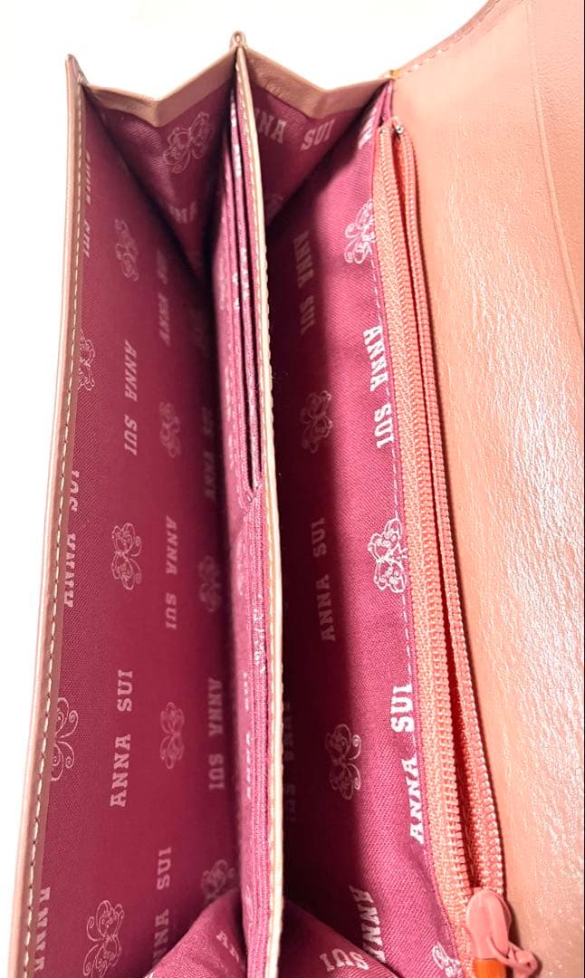 【新品未使用】ANNA SUI 財布 ドルチェ ステンド ピンク がま口 薔薇