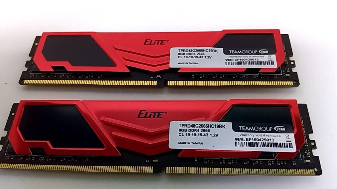 G.Skill DDR4-16G×2 Elite DDR4-8G×2 メモリ