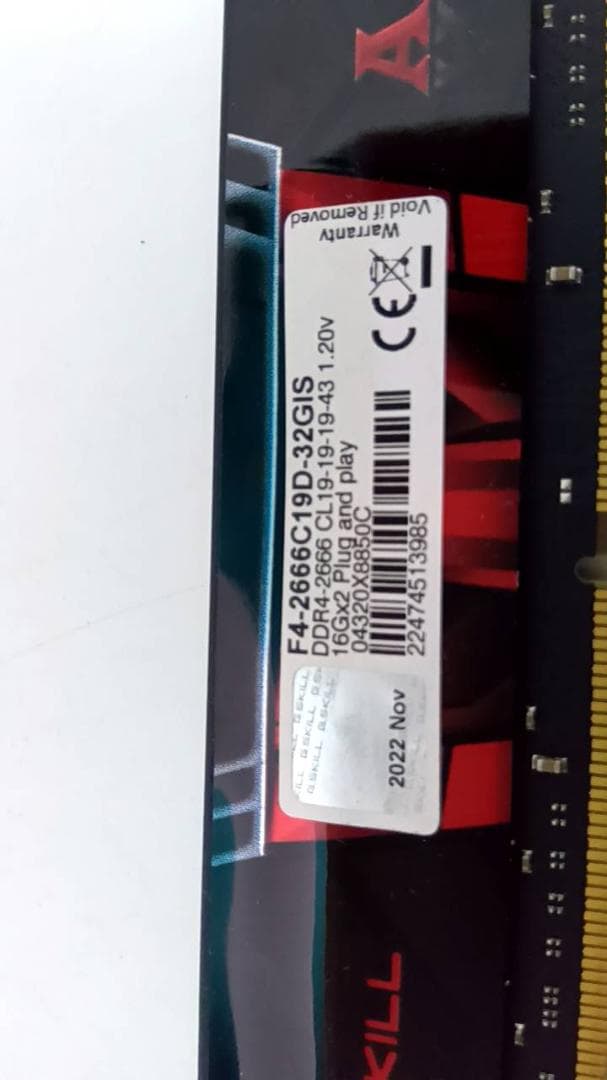 G.Skill DDR4-16G×2 Elite DDR4-8G×2 メモリ