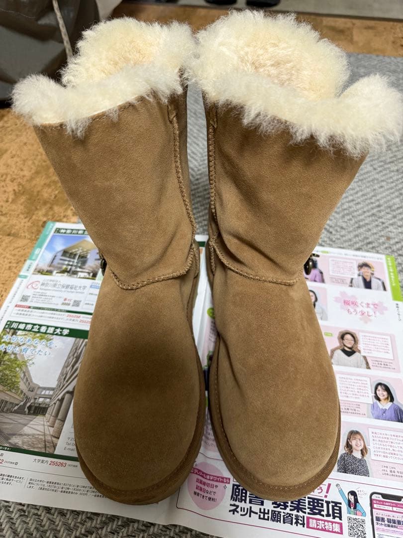 UGG ムートンブーツ　ウール　ロングブーツ