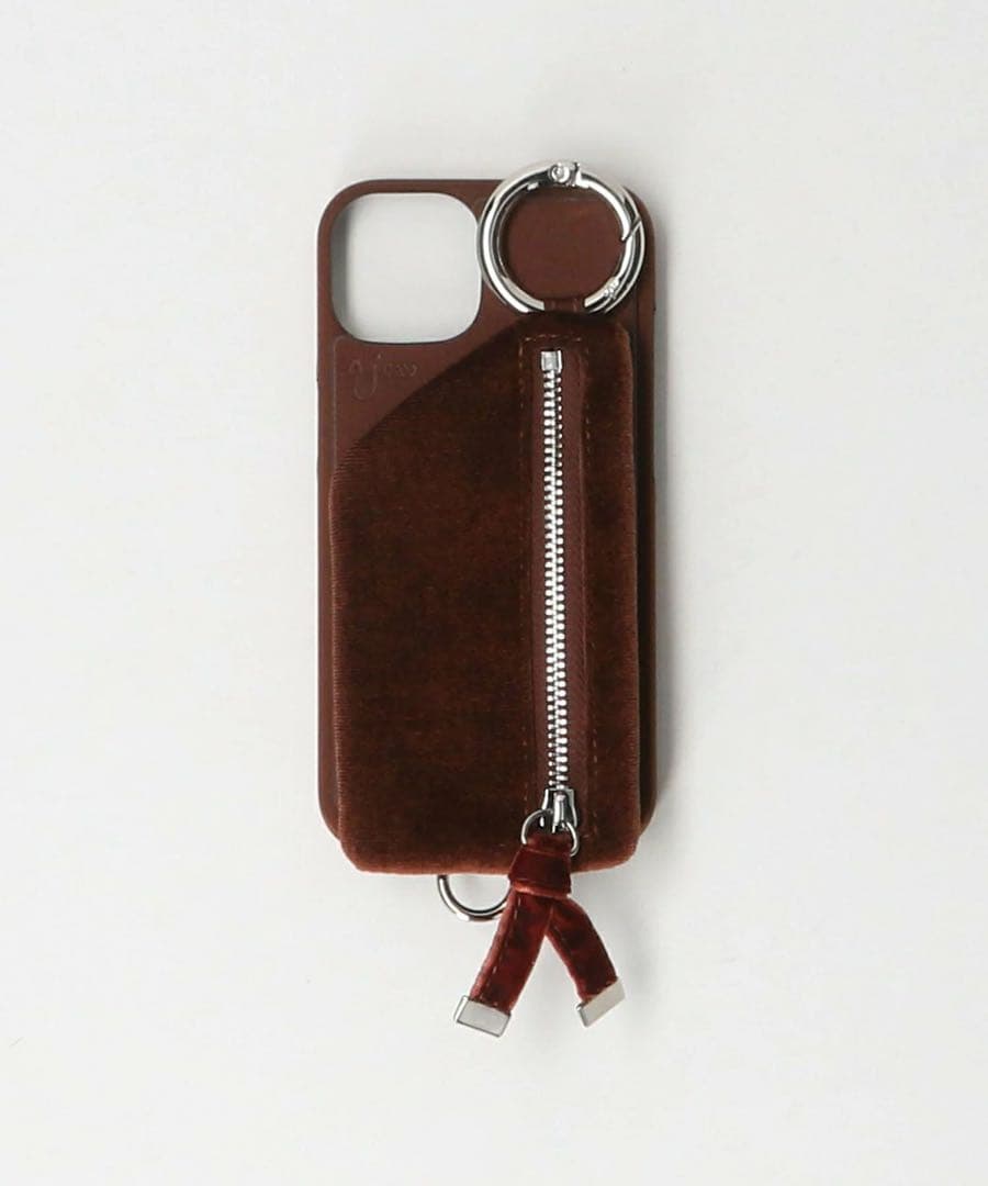 ajew ブラウン スエード iPhoneケース14/16e共通対応ケース