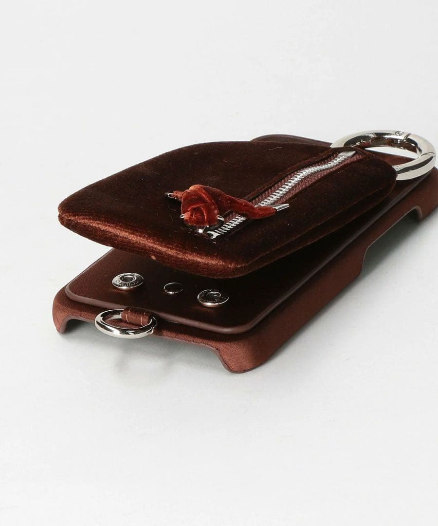 ajew ブラウン スエード iPhoneケース14/16e共通対応ケース