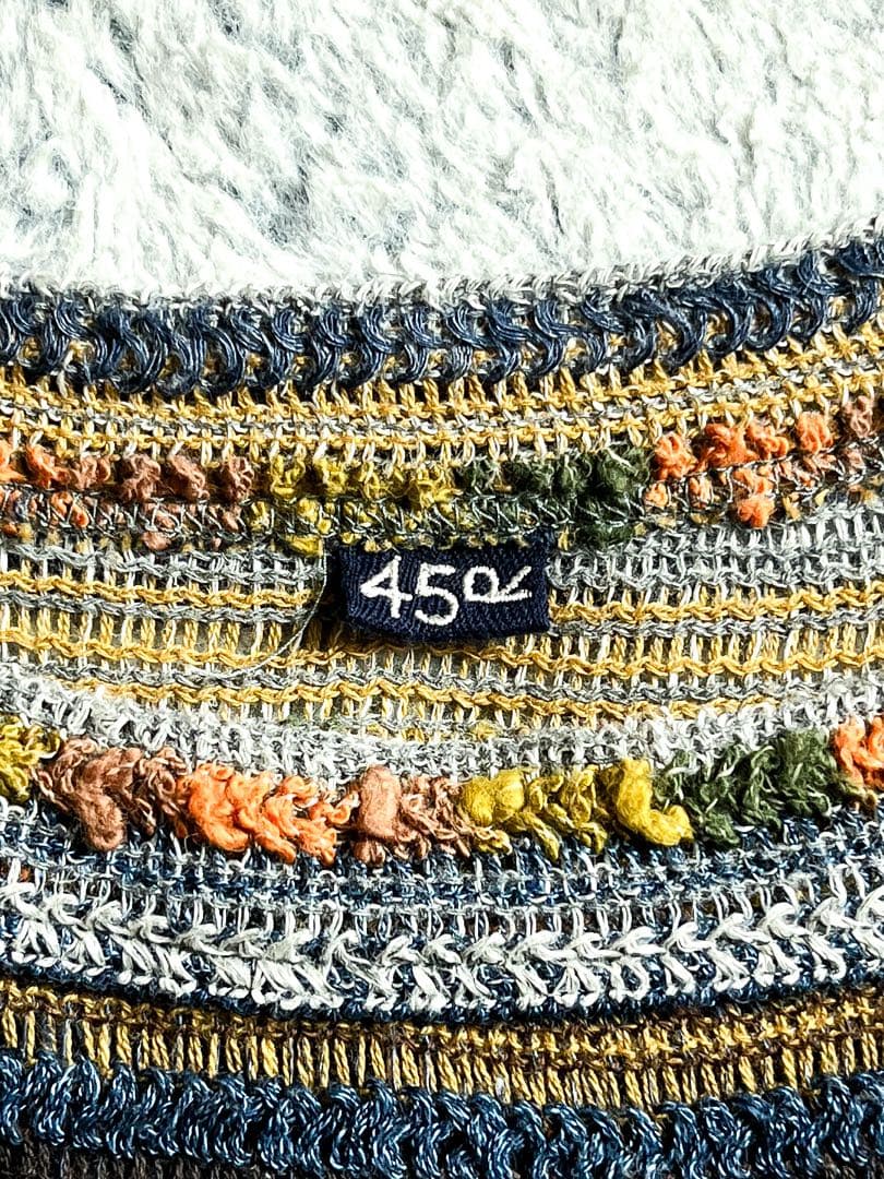 【45R】45rpm ジャガードニット ラッセルフラワーTシャツ