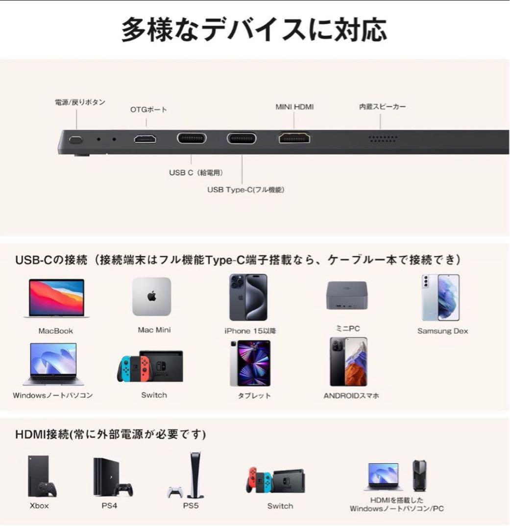 武蔵野様KEEPTIME モバイルモニター 15.6インチ モバイルディスプレイ