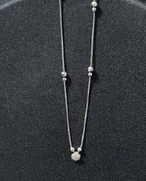 PT900ダイヤモンドネックレス0.17ct 新品仕上げ済 美品アジャスター付き