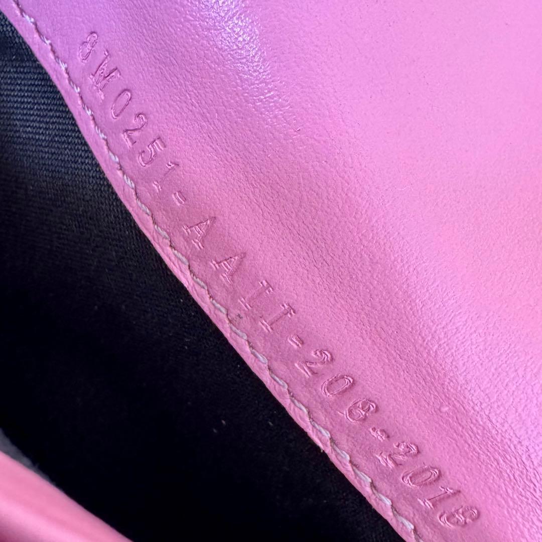 フェンディ FENDI ズッカ エフイズ 長財布 レザー ピンク レディース