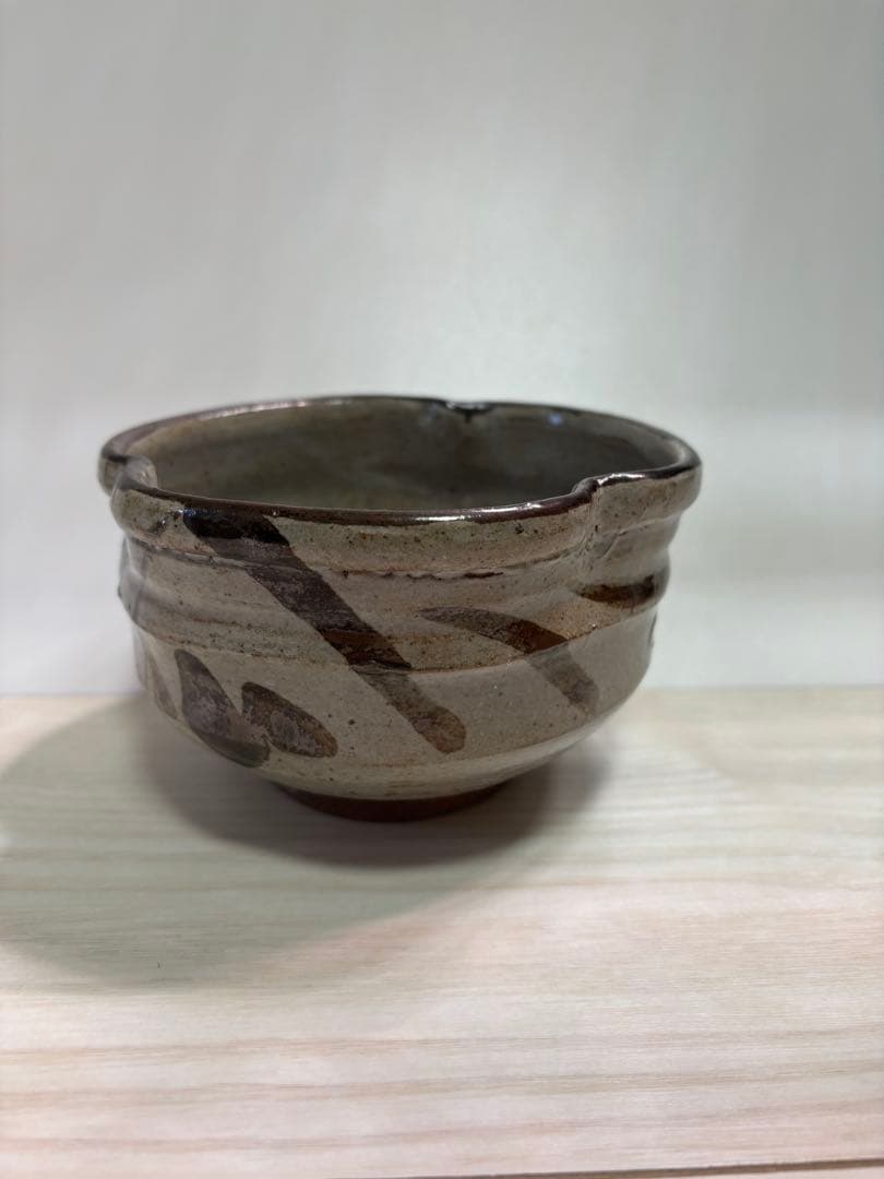 西岡小十　絵唐津茶碗