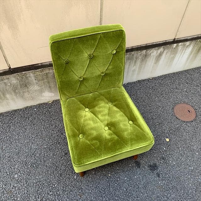 カリモク60 カフェチェア モケットグリーン