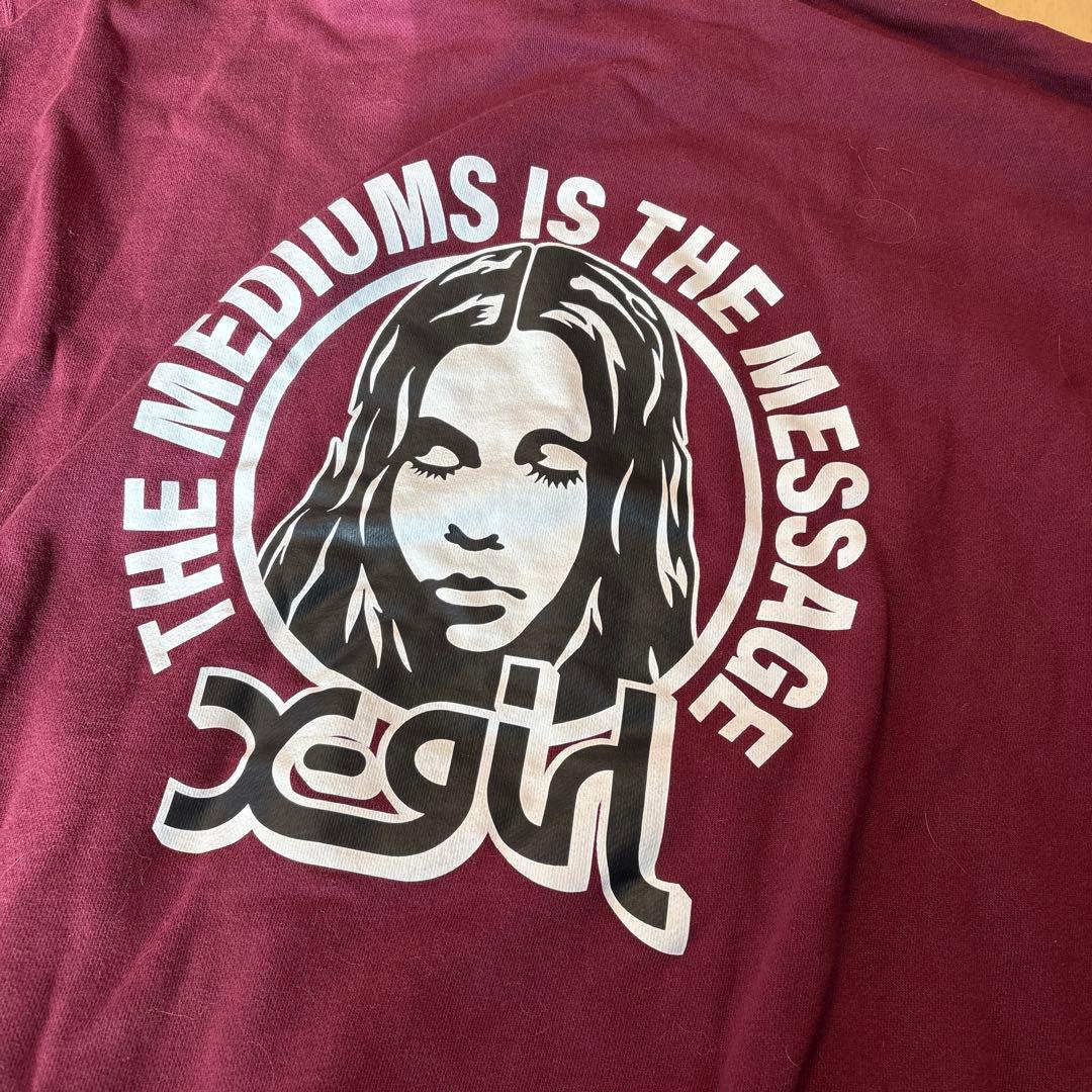 Xgirl ワインレッドパーカー ロンT2枚セット