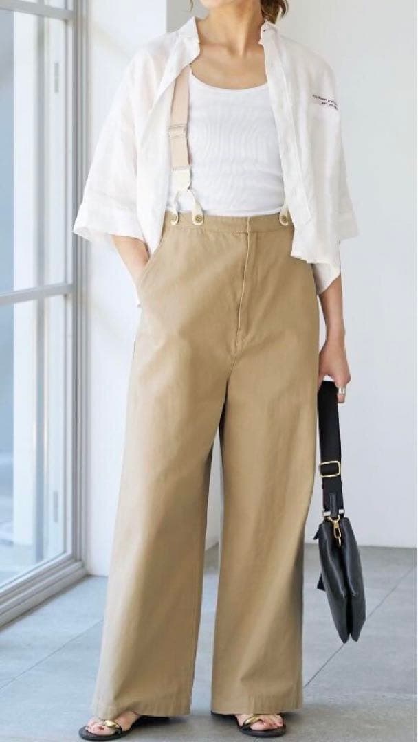 新品Spick and span サスペンダー付きワーカーパンツ サイズ36