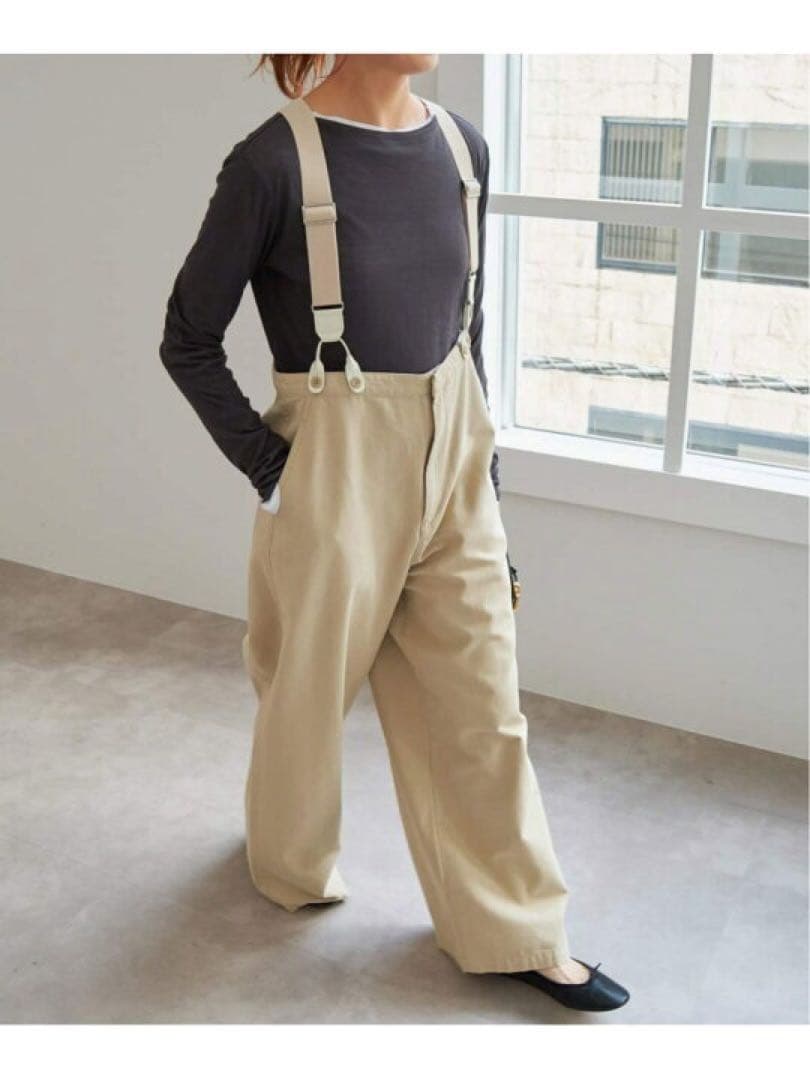 新品Spick and span サスペンダー付きワーカーパンツ サイズ36