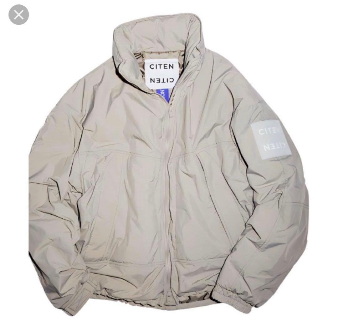 CITEN×TAIONライトグレー ダウンジャケット