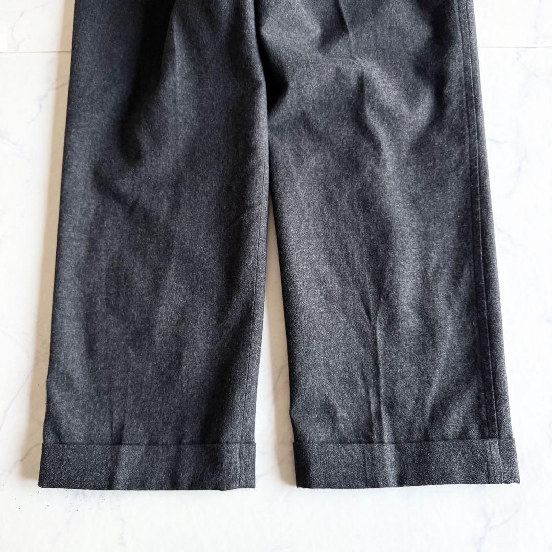 極美品 2022AW マーガレットハウエル ウールコットンツイルトラウザーズ S