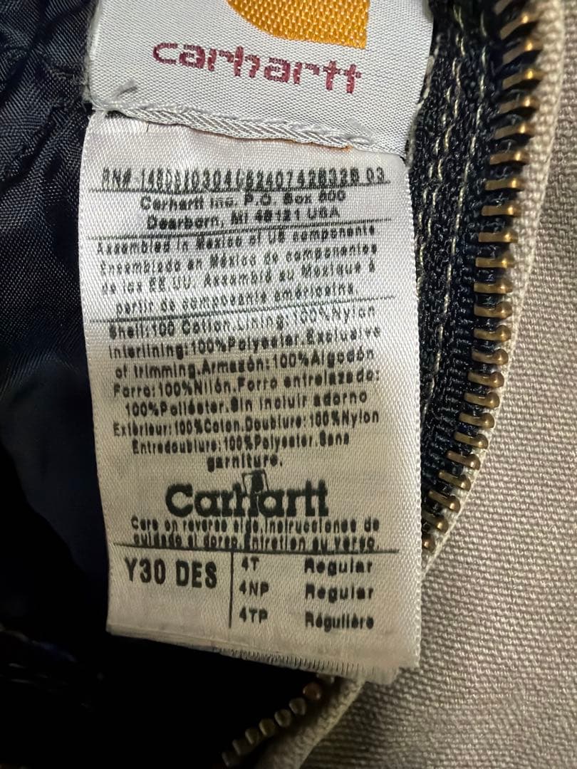 90s Carhartt アクティブJK Kids 90〜110 Mexico製