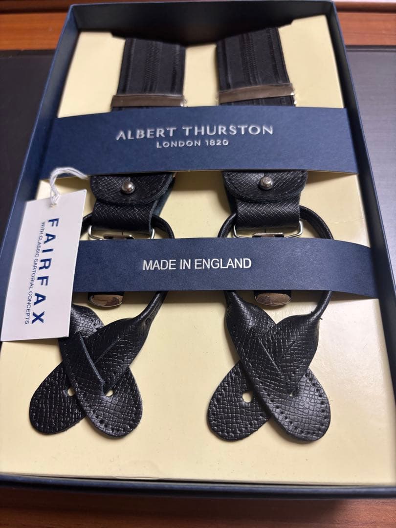  THURSTON ブラック サスペンダー