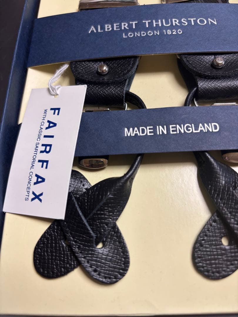  THURSTON ブラック サスペンダー