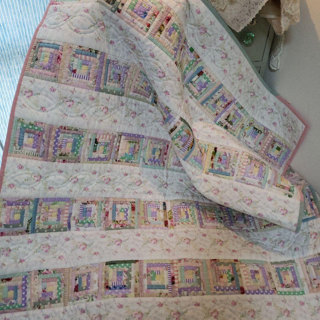 ❣️パッチワークキルト❣️爽やかキルト❣️リバーシブル