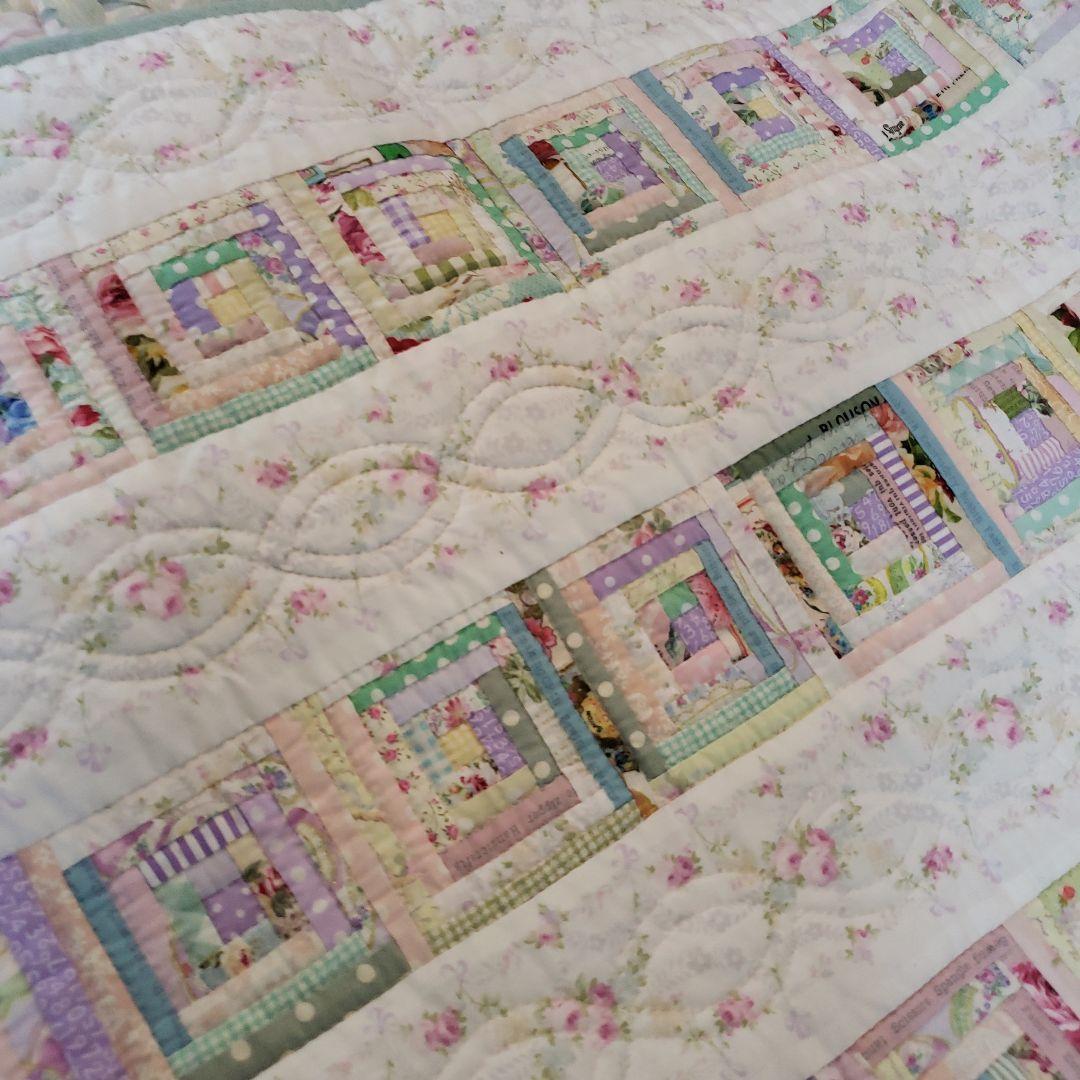 ❣️パッチワークキルト❣️爽やかキルト❣️リバーシブル