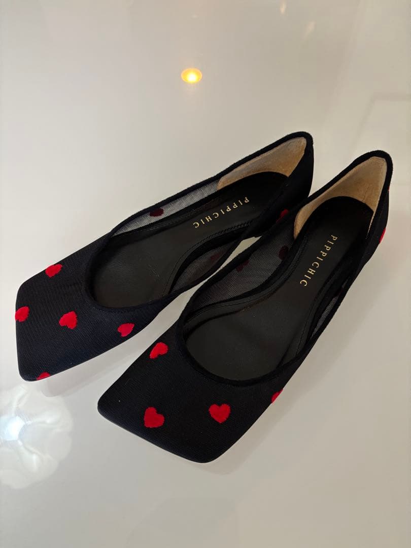 PIPPICHIC LINDA HEART フラットシューズ